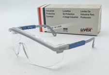 New NOS UVEX Astrospec 3000 Clear Lens Safety Glasses Made In USA Blue Silver  picture