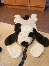 Vintage 1997 Manhattan Toy Co Giant Spotted Dog Mat Plush Rug 40