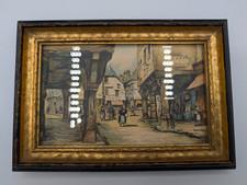 Vtg Barday French Litho Postcard Circa 1920-40s - Urban Life Village Scene picture