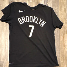 Nike Brooklyn Nets Kevin Durant #7 Dri-FIT T-Shirt Black Men's Size M picture