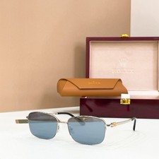 Rolex SS1164 Rectangle Sunglasses Gold Blue Gray Lens 55-18-143 With New Case picture