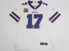 Josh Allen #17 Buffalo Bills 2025-26 Captains Patch Men's Jersey White picture