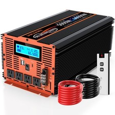 5000 Watt Pure Sine Wave Power Inverter 12V DC to 110V 120V Converter for picture