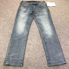 New Aéropostale Straight Jeans Mens 32x32 Blue Med Wash Stretch Denim Sample picture