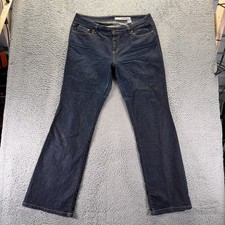 DKNY Soho Jeans Women's 14 Blue Cotton Denim Bootcut Workwear Travel Stretch picture