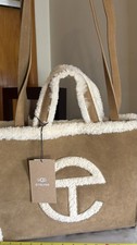 UGG x Telfar Medium Shopper Bag Chestnut Suede & Shearling & DUSTBAG picture