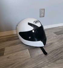 White Shoei RF-SR Size medium Motorcyc Helmet Includes 2 Visors and Dust Bag MD picture