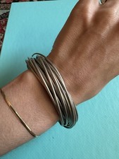 Vintage Silpada 21 Day Salute Sterling Silver Bangles Interlocking picture