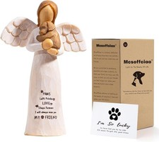 Hand Painted Dog Memorial Angel Figurine - Pet Loss Sympathy Gift picture