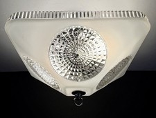 Antique/Vintage 1930s-1940s Art Deco Nouveau Frosted Ceiling Light Fixture picture