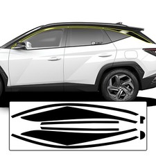 Fits Hyundai Tucson 2022-2026 Side Window Chrome Delete Decal Film Blackout picture
