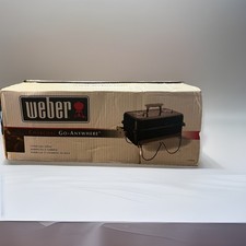 Vintage 1999 Weber Go Anywhere Outdoor Grill in Jet Black RARE NIB NEW picture