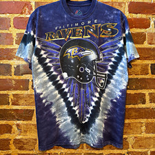 Vintage Baltimore Ravens NFL Tie-Dye Majestic T-Shirt Men's (Size M) picture