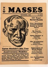 New Masses November 1928 Upton Sinclair 50th Anniversary Hugo Gellert Vintage picture