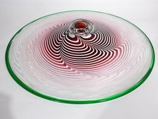 Vtg Martin Blank Hand Blown Glass Ceiling Light Fixture Disc Chihuly Studio 27