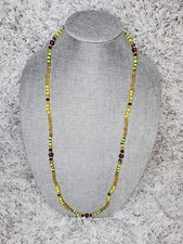 COLLAR de OSHUN IBU KOLÉ Eleke  GLASS And OBSIDIAN BEADS Lexury Quality  picture