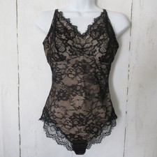 Shapellx Bodysuit S Black Lace Airslim Shapewear Slimming NEW picture