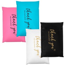 6x9 Thank You Poly Mailers Variety Pack of 100, 25 Pcs Each Color picture