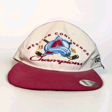 #1 Apparel Colorado Avalanche Western Conference Champs Snapback Hat Vintage NWT picture