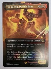 The Balrog, Durin's Bane (Borderless) Lord of the Rings Foil - MTG RARE picture