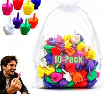 Mini Middle Fingers 50/100 Pack Tiny Hands Adult Gag Gift Set Colorful USA picture