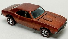 Hot Wheels Redline Custom Camaro Orange Hong Kong Mattel 1968 Vintage Hotwheels picture