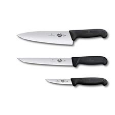 Victorinox Fibrox 3 Piece Chef'S Set - Carving and Paring Knives, Black | Profes picture