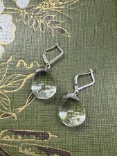 Vintage Crystal Pool Of Light Style Earrings French Hooks picture