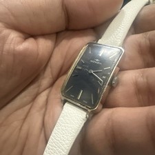 Working Vintage Mondia Manual Wind White Band 21mm Unisex Watch Date Rare Runs picture
