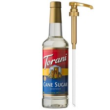 Torani Cane Sugar Sweetener, Simple Syrup for Drinks & Desserts, Pump Included, picture