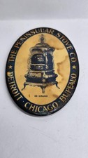 Antique 1900s Advertising Pocket Mirror Peninsular Stove Co. Detroit Chicago NY picture