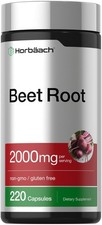 Horbäach Beet Root Powder Capsules 220 Pills Non-GMO Gluten-Free Supplement picture