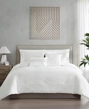 Hallmart Collectibles White Selina Velvet 3 Pc. King Comforter Set picture