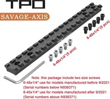 TPO Savage Axis/Edge Rifles, Picatinny Rail /Black picture