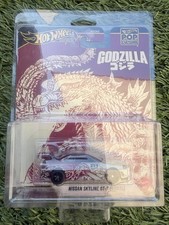 Hot Wheel Pop Culture Godzilla Nissan Skyline GT-R BNR34 Sealed W/ Protector picture