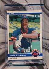 DARRYL STRAWBERRY 1984 Fleer #599 (RC) Rookie Card Mets 🔥MINT CENTERED picture