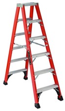 Fiberglass Step Ladder 6 ft 375 lbs Type IAA FM1406HD Louisville Twin picture