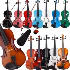 New Colors 4/4 3/4 1/2 1/4 1/8 Size Acoustic Violin Fiddle with Case+ Bow+ Rosin picture