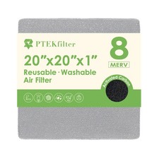 PTEKfilter 20x20x1 Washable Reusable Carbon Air Filter MERV 8 HVAC Furnace picture