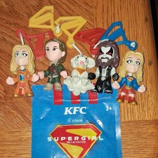 DC Studios Supergirl KFC Kids Meal Promo Toy Figures Set Lot of 5 2026 picture