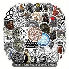 10 PCS Viking Old Norse Celtic Pagan Runic Totem Stickers 3 BRAND NEW picture