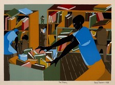 Jacob Lawrence: The Library 22x30 Archival Quality Fine Art Print picture