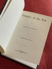 Thoughts On The Will - J H Oliphant 1899 Hardcover Republished 1977 picture