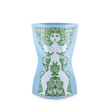 Bjorn Wiinblad Nina Vase Light Blue Green 11.2in Hand-Painted Ceramic Denmark picture