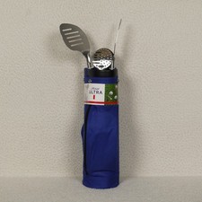 Michelob Ultra Golf Bag Grill 3-Piece Tool Set Cover Tongs Fork Spatula picture