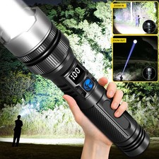 99000000 Lumen Super Bright LED Tactical Flashlight Rechargeable LED Work Lights picture