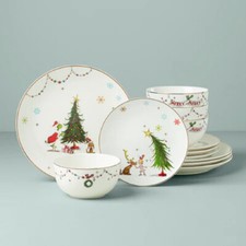 Lenox China Christmas MERRY GRINCHMAS 12 Piece Dinnerware Set - N/O picture