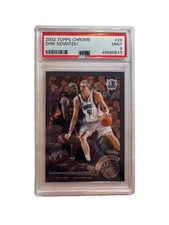 2002 TOPPS CHROME #29 DIRK NOWITZKI Dallas Mavericks PSA 9 Mint HOF Low Pop picture