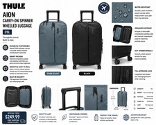 Thule Aion Carry On Spinner Wheeled Luggage 35L Travel Suitcase picture