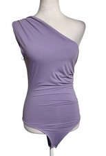 ZARA One-Shoulder Lilac Bodysuit medium picture